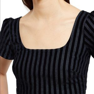 Miaou Kelly Top - size small, black and grey